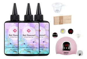 Kit Resina Uv Secado Ultra Rápido Para Joyeria 300 Gramos