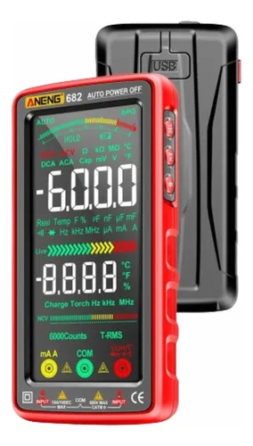 Multímetro Digital Inteligente Aneng 682 Recargable