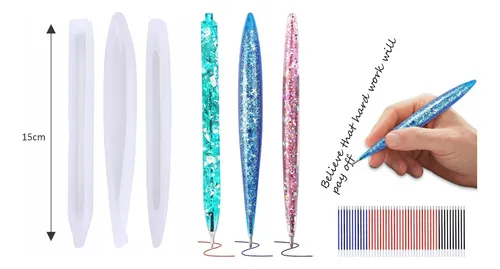 Moldes Silicona Lapiceros Para Resina