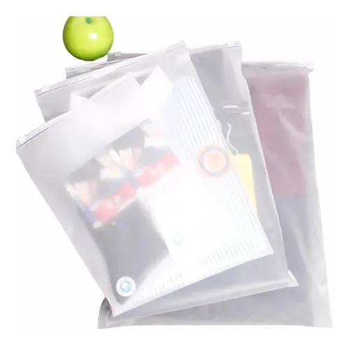 Bolsa de vinilo con Zipper blanco