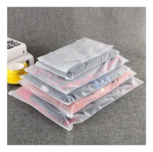 Bolsa de vinilo con Zipper blanco
