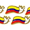 Pines Solapa Bandera Paloma De Colombia Broche