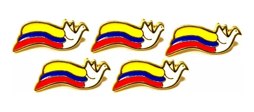 Pines Solapa Bandera Paloma De Colombia Broche