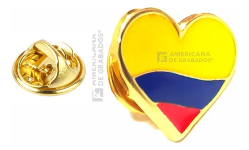 Pin Solapa Corazon De Colombia (Broche)