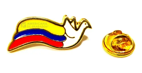 Pines Solapa Bandera Paloma De Colombia Broche